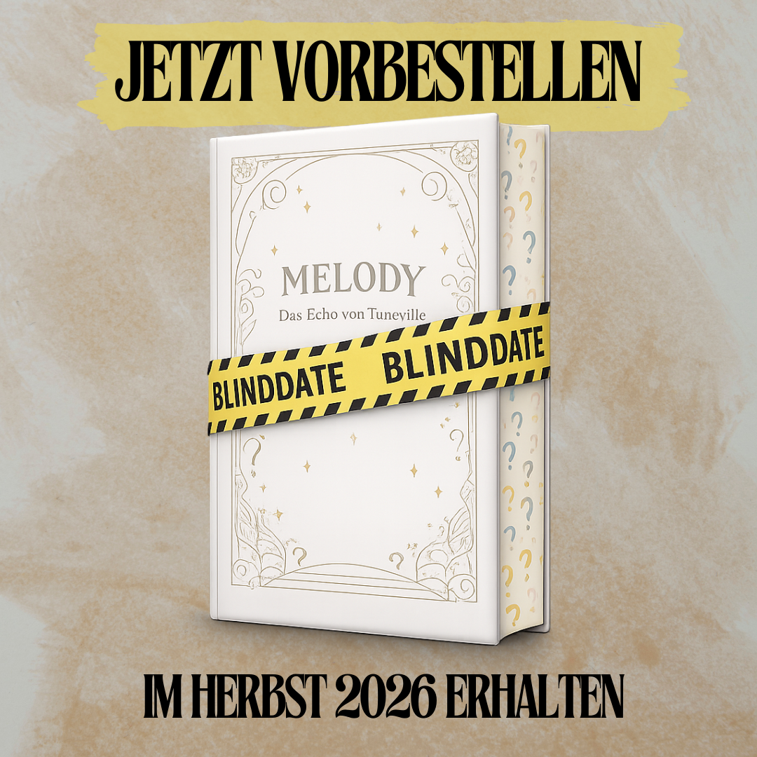 "Melody - Das Echo von Tuneville" Signiertes Hardcover mit Farbschnitt, Lesezeichen, Charakterkarte und Überraschungs-Goodies