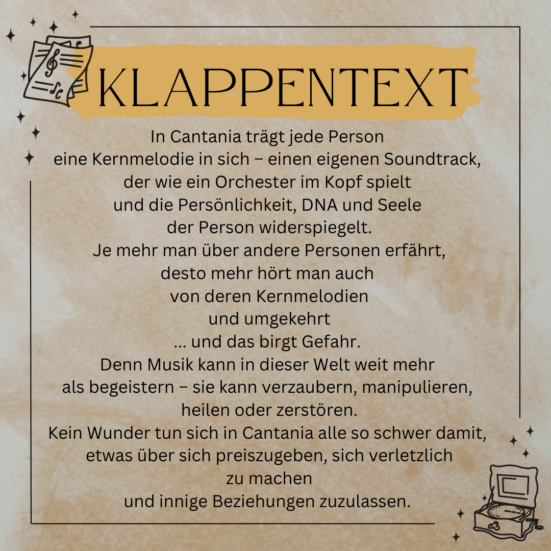 "Synphony - Orchester im Kopf" Signiertes Hardcover mit Farbschnitt, Lesezeichen und Charakterkarte