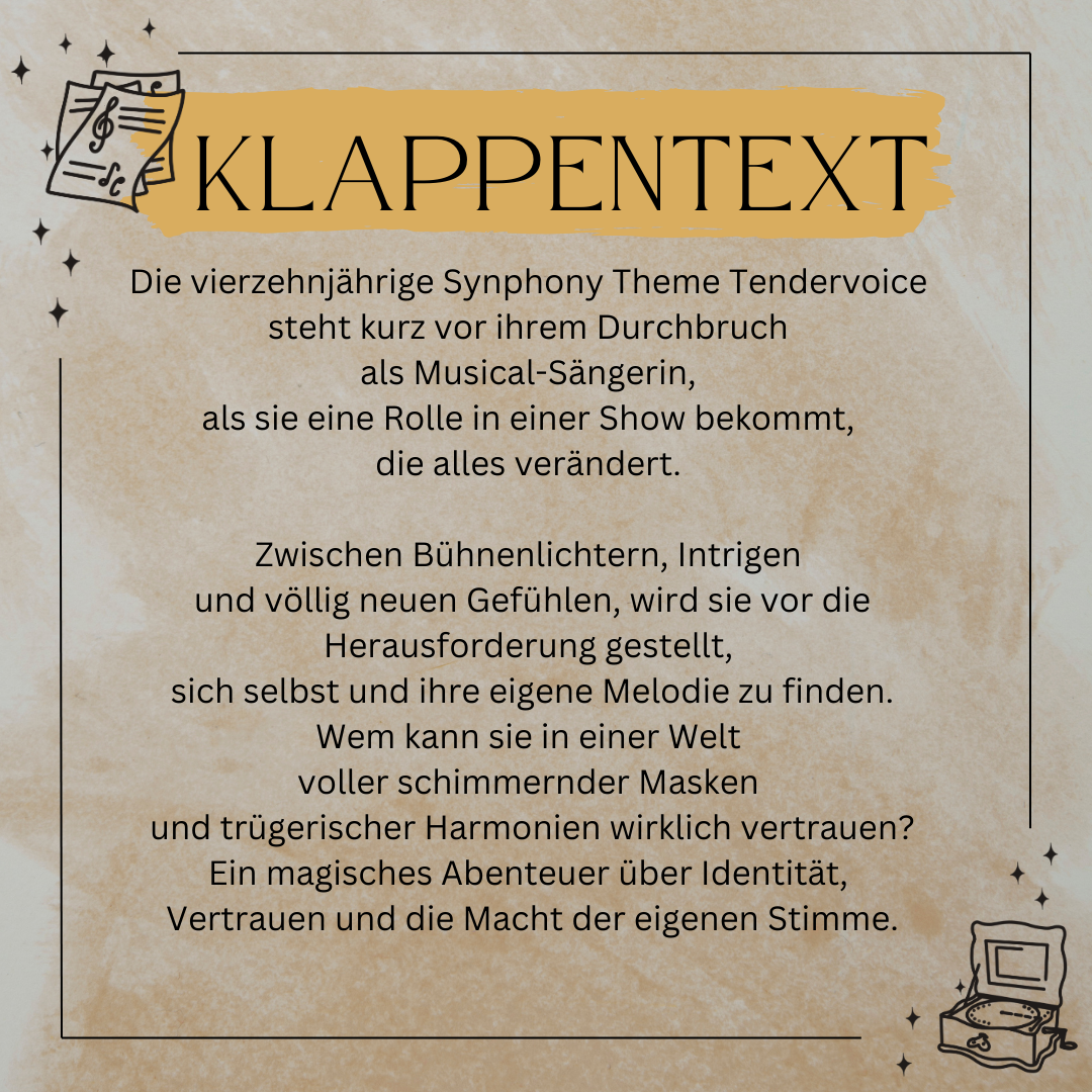 "Synphony - Orchester im Kopf" Signiertes Hardcover mit Farbschnitt, Lesezeichen und Charakterkarte